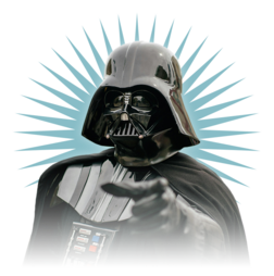 Darth Vader reaching out to the camera