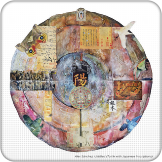 Alex Sánchez, Untitled (Turtle with Japanese Inscriptions)