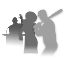 Silhouettes of Black history figures