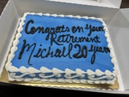 Retirement cake for 20 years 