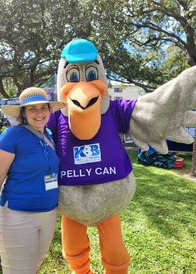 Megan with Pelly Can mascot
