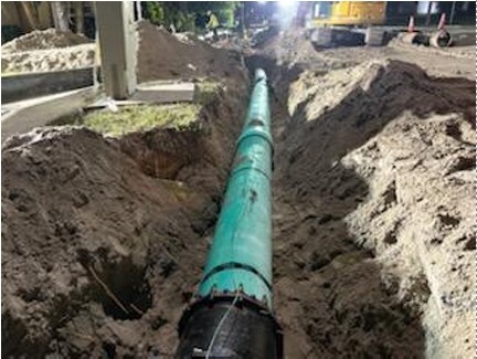 new pvc sewer pipe