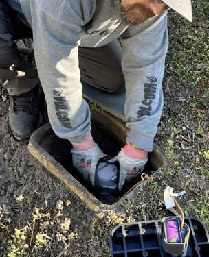 Brian changing out a meter