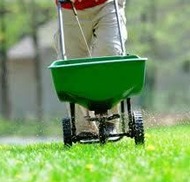 fertilizer going over grass