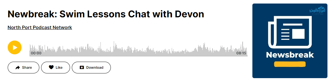 Voice recorder and play button for podcast