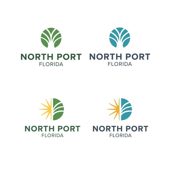 Four proposed North Port logos