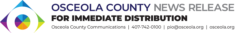 Osceola County News Release - For Immediate Distribution