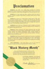 Black History Month Proclamation