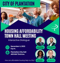 dec 4 town hall meeting affordable housing flyer