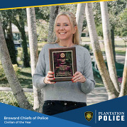 Crime Analyst Shawna Nathman-Deyo, named the **2024 Civilian of the Year** by the Broward County Chiefs of Police Association