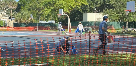 Resurfacing basketball courts - parks and rec