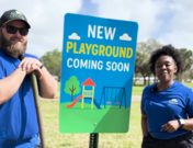Jojo and Terrio New Playground Coming Soon Sign
