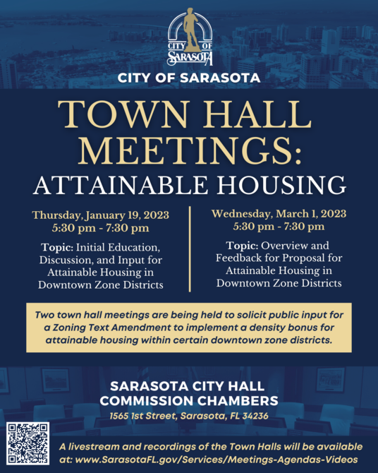 Attainable Housing town halls - flyer