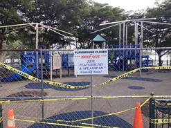 Bayfront Park playground closed