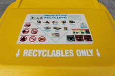 Recycling lid label