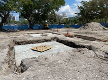 Bayfront Park playground construction 