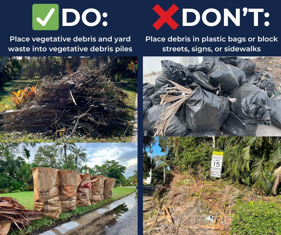 Dos and Don'ts - Vegetative debris