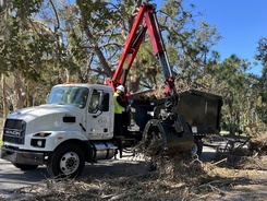 Storm debris truck