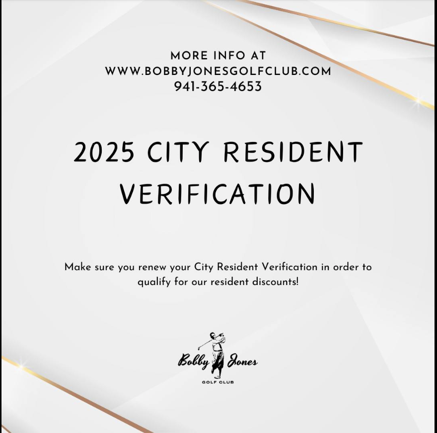 Renew City Resident Membership for Bobby Jones Golf Club