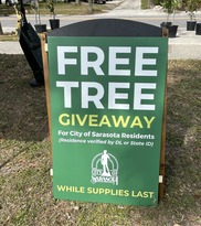 Free tree giveaway sign