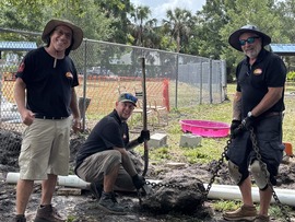 landscape team building water center for dogs park