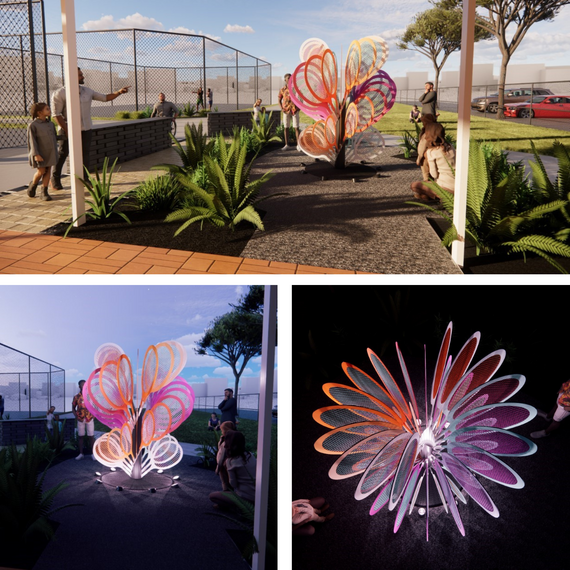 Swing by Michael DiCarlo at Payne Park Tennis Center Public art