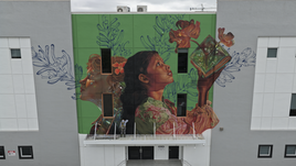 creative seeds mural by swirly painter SSAS