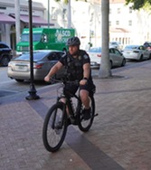 Officer Bishop bike patrol photo