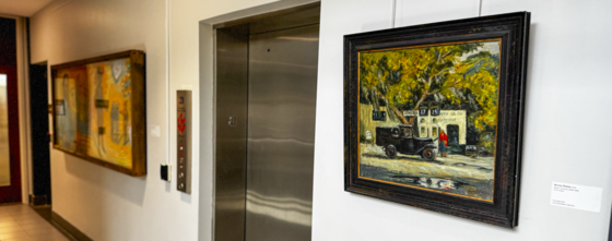 Arts Advocates artwork in lobby