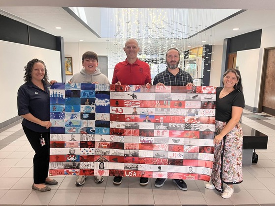 SSAS Flag with Teachers