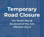 Van Wezel Way temporary closure - graphic