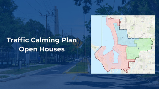 Traffic calming open houses Sept. 2026 graphic