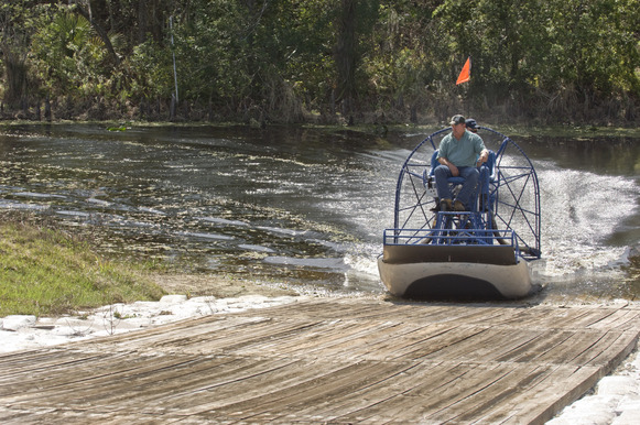 airboat on the Istokpoga Canal airboat boat ramp