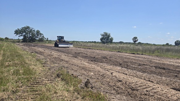 Filling ditches as part of the restoration efforts