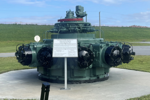 Historic equipment at John Stretch Memorial Park