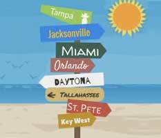 Florida direction signs