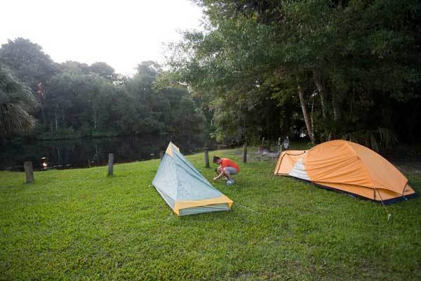 Tents at campsite