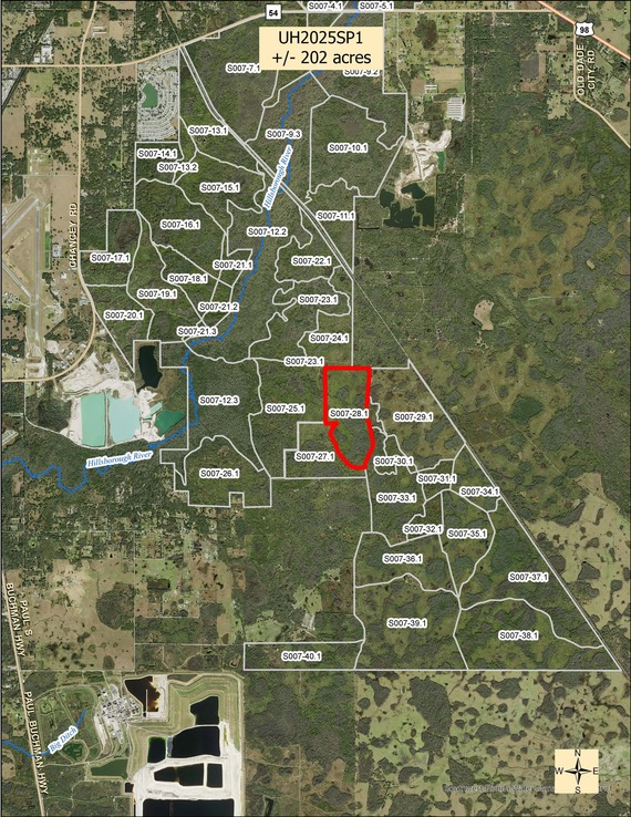 Map of burn area. 
