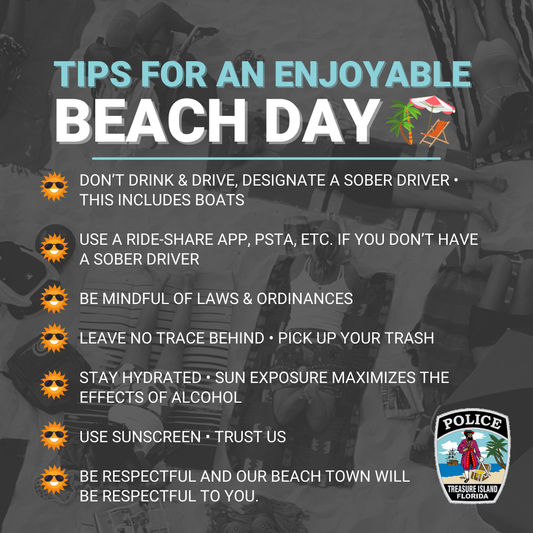 Tips for a enjoyable day on Treasure Island Beach