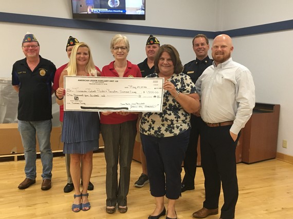 American Legion members pictured with City Commission