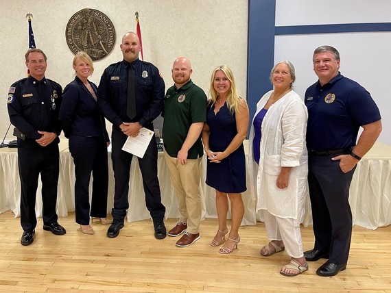 Firefighter/Paramedic Pat Klemba Honored at City Commission Meeting for saving the life of a man in cardiac arrest