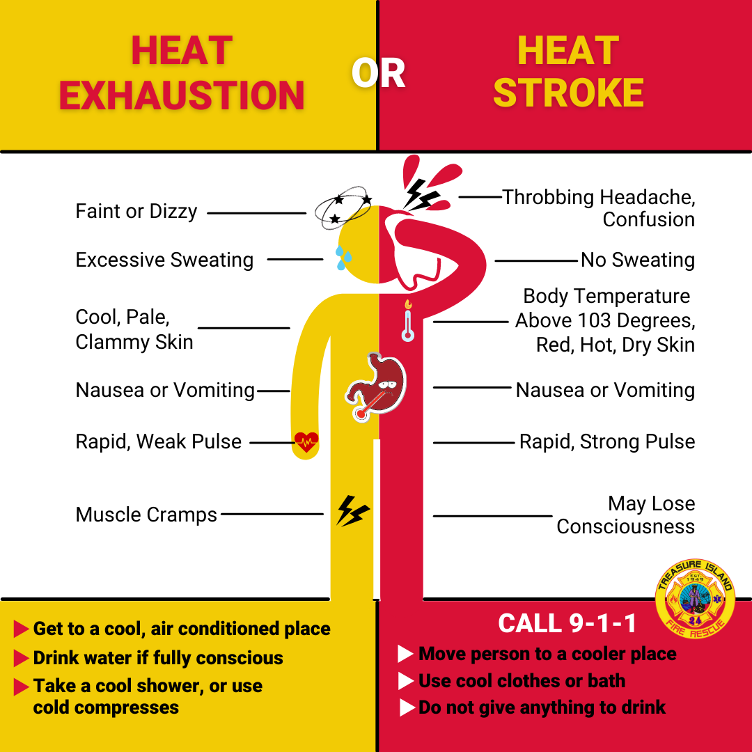 Heat exhaustion or heat stroke - know the signs