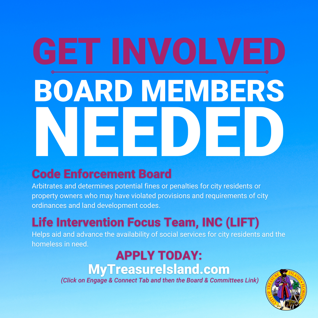 Get Involved. Board members needed for city boards and committees. 