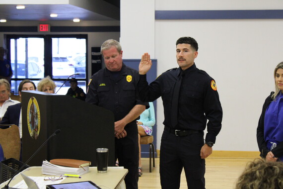 Sweaing-In of Firefighter/Paramedia Christopher Callazo