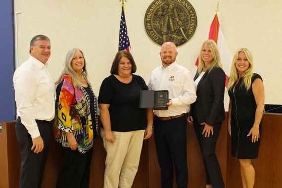 Parks and recreation director Cathy Hayduke pictured with City Commissioners