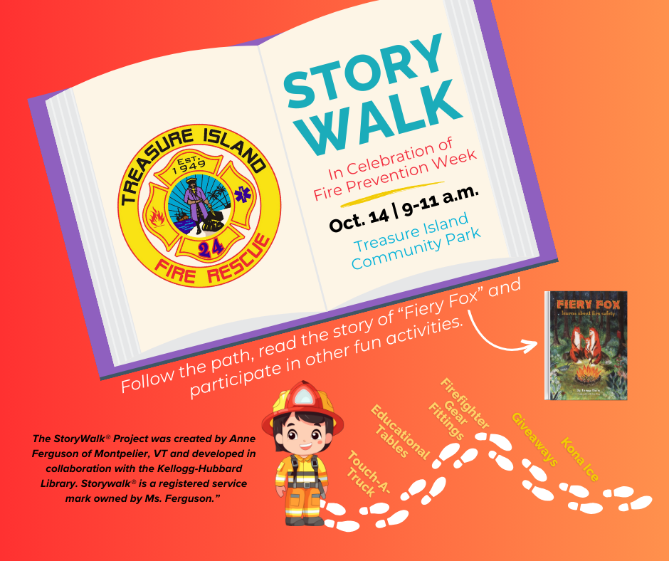Treasure Island Fire Rescue Story Walk
