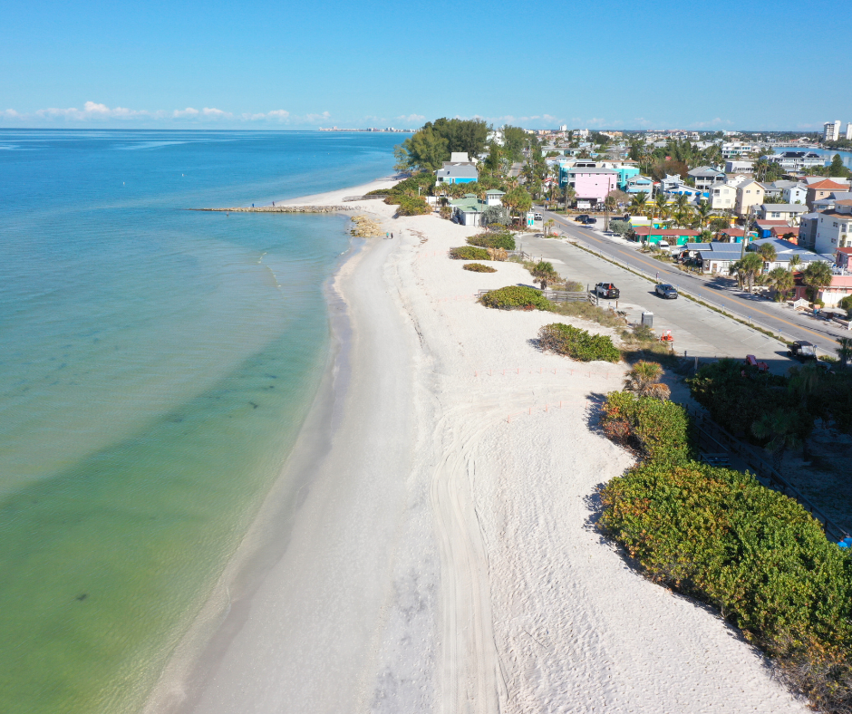 Aerial view nof Sunset Beach Dune Restoration