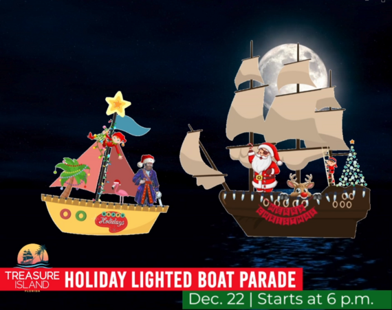 Treasure Island Holiday Lighted Boat Parade will be on Dec. 22 at 6 p.m.
