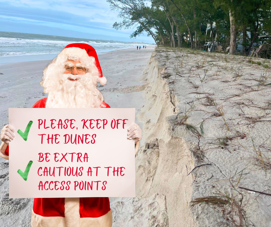 Santa asks that you please stay off the sand dunes 