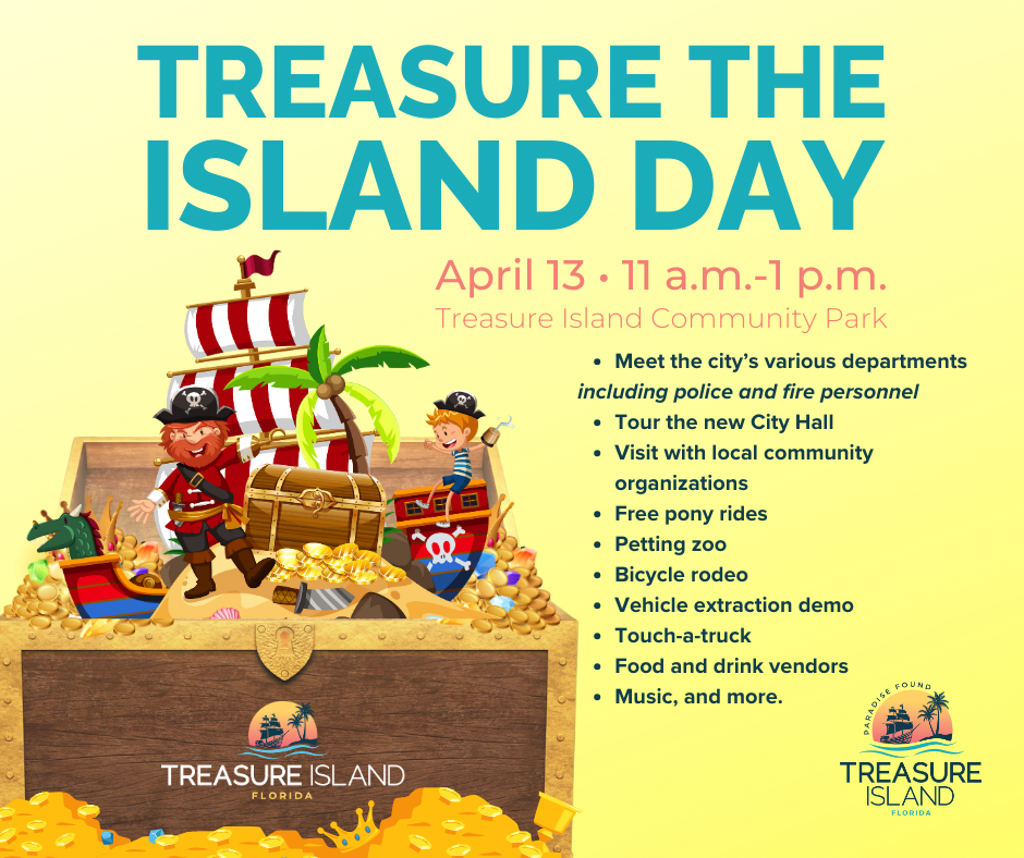 Treasure the Island Day, Community Appreciation Day will be on April 13 from 11 a.m. to 1 p.m.